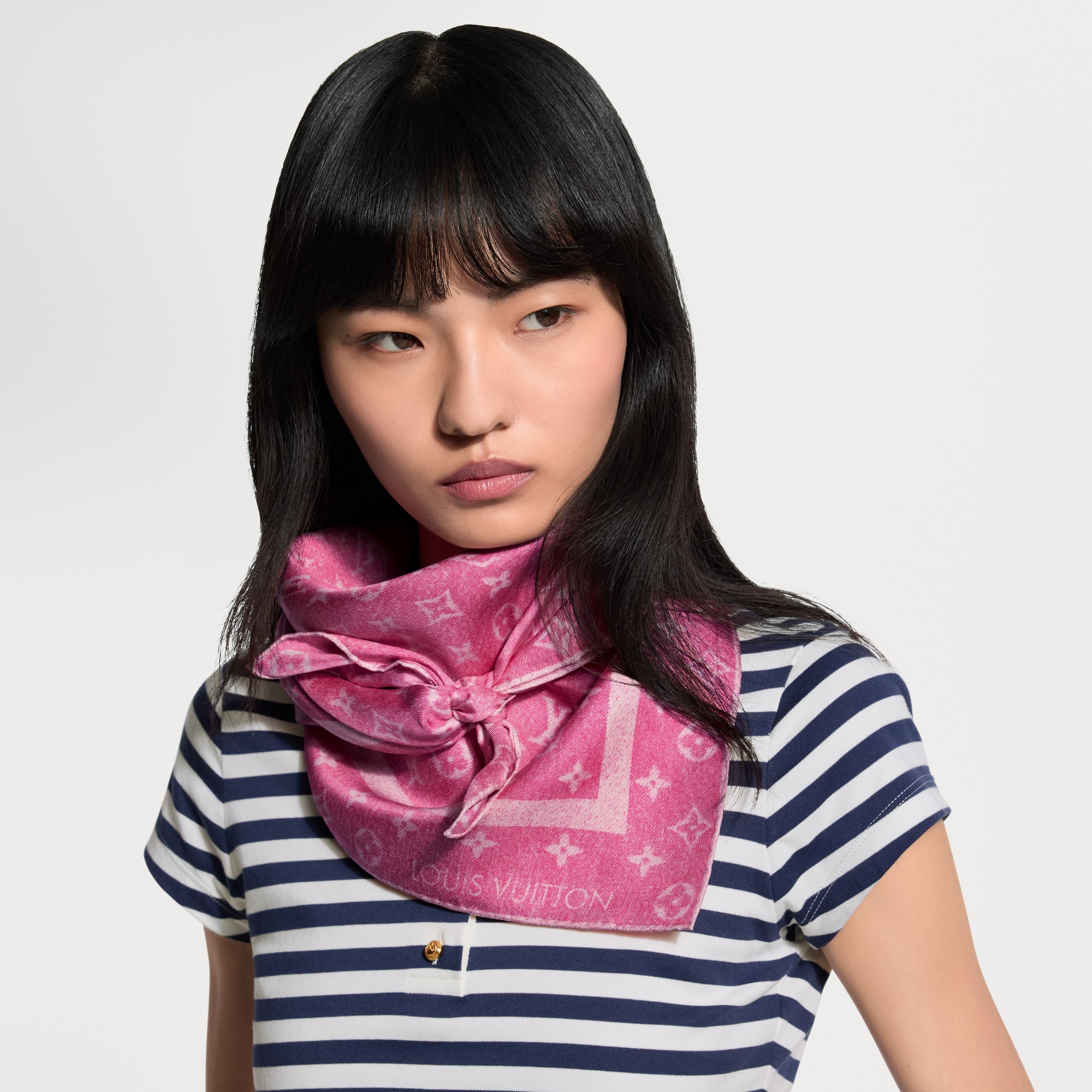 LV Denim Stamp Square 90 S00 - Women - Accessories | LOUIS VUITTON ®